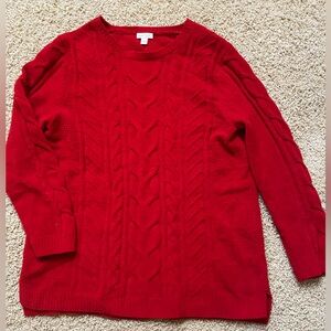 J. Jill Vibrant Red Women's Crew Neck Sweater